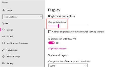 windows 10 brightness settings